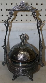 Victorian silver plated butter dish