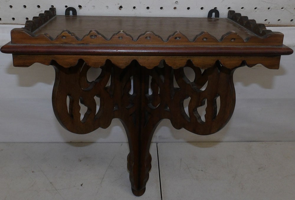 walnut open work wall bracket (1 of 5)