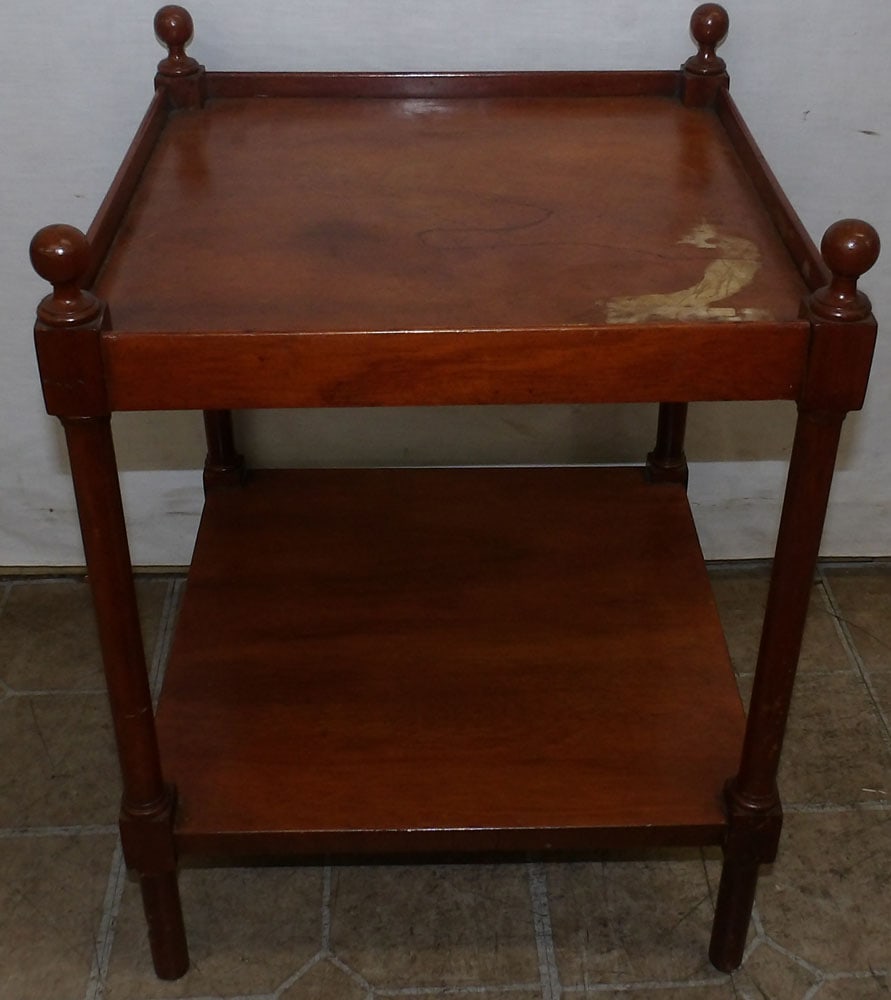 mahogany two tier stand (1 of 3)