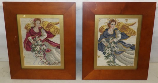two framed needleworks