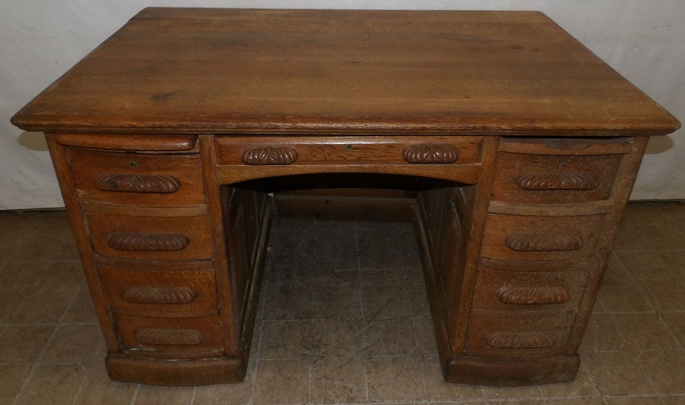 antique oak desk (1 of 7)