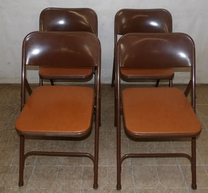 4 metal folding chairs