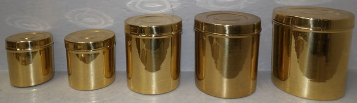 brass graduated canister set