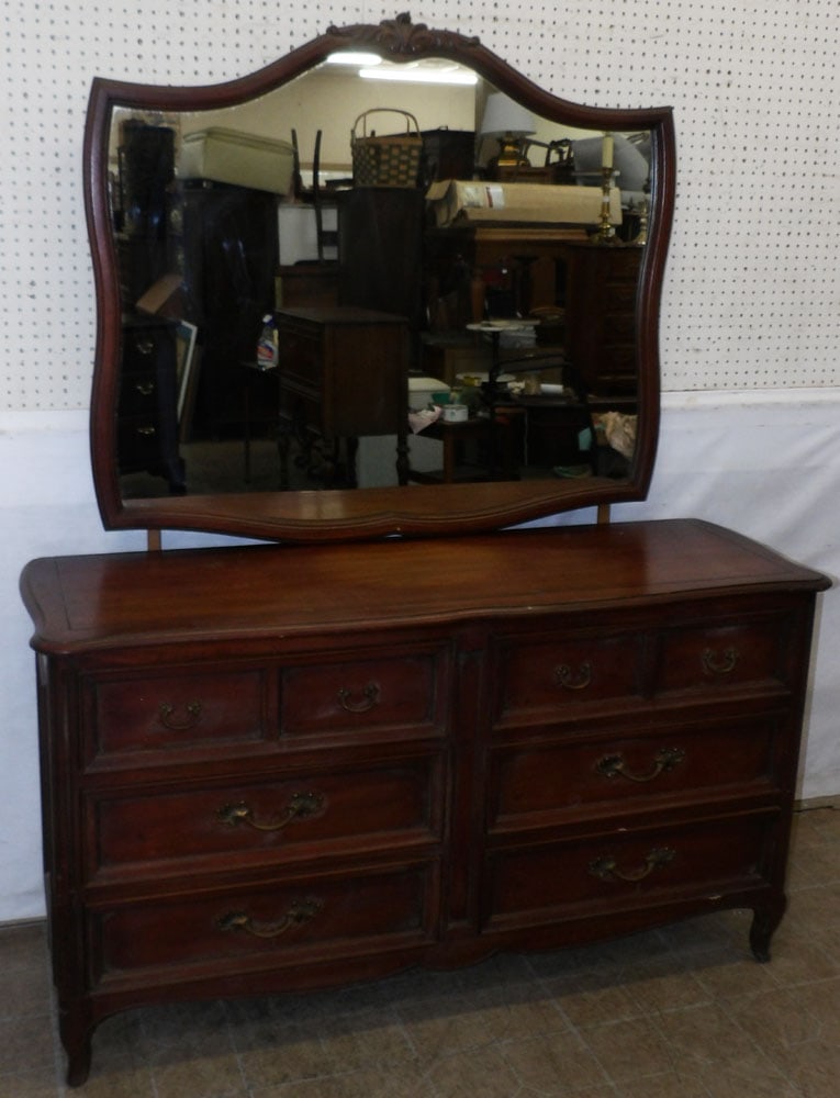 cherry dresser with mirror by century (1 of 6)