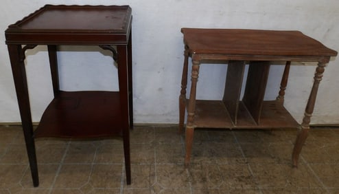 2 mahogany stands