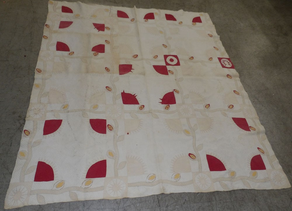 antique full size hand made quilt (1 of 7)