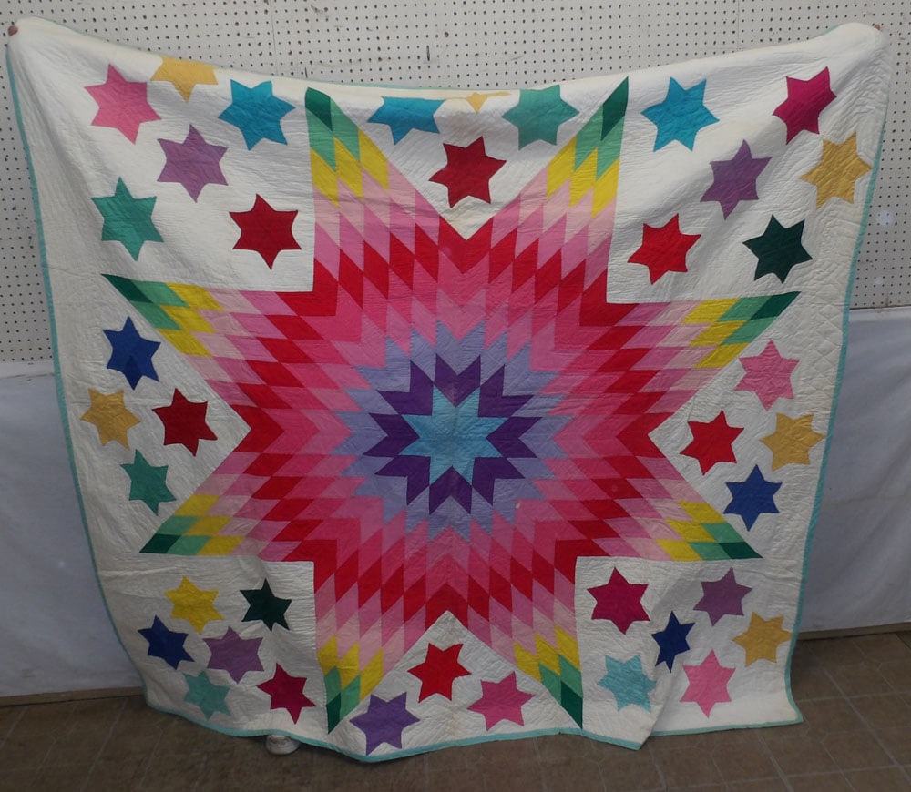 antique full size hand made quilt (1 of 5)