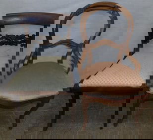 two antique Victorian side chairs