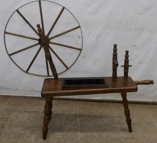 Pine Flax Wheel Form Decorative Planter