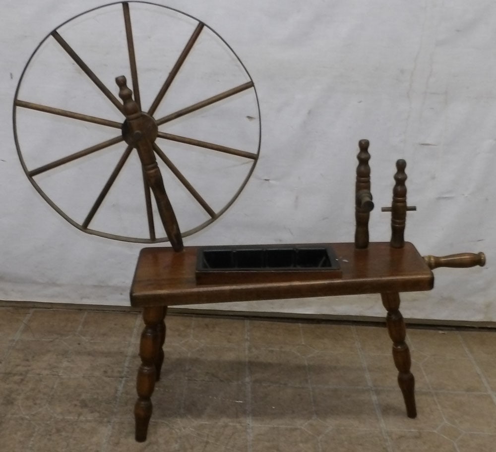 Pine Flax Wheel Form Decorative Planter (1 of 2)