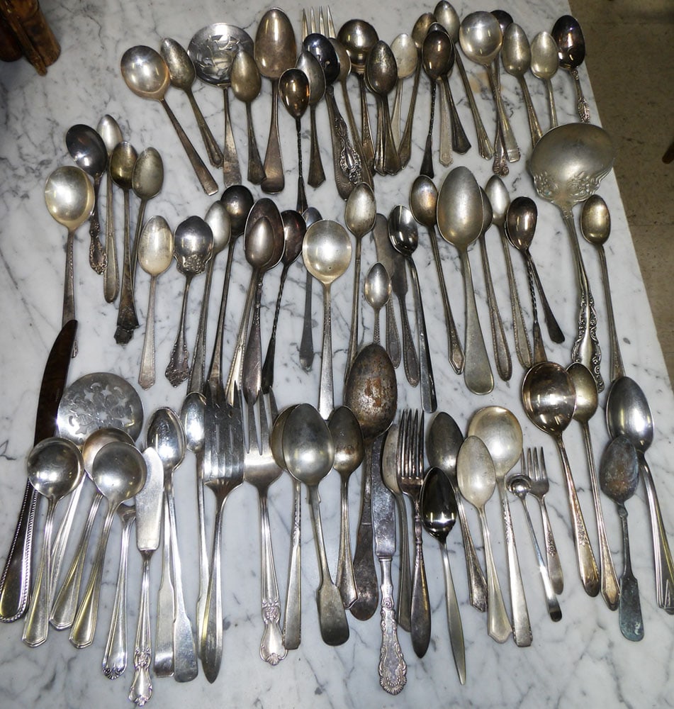 Lot of Ornate Antique & Vintage Silver Plated Flatware - over 80 pieces (1 of 7)