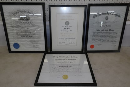 Lot of Framed Documents