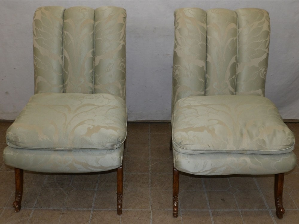 Pair of Cherry Upholstered Side Chairs by Dergen Furniture (1 of 5)