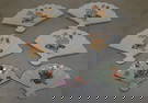 Six Oriental Porcelain Fan Dishes