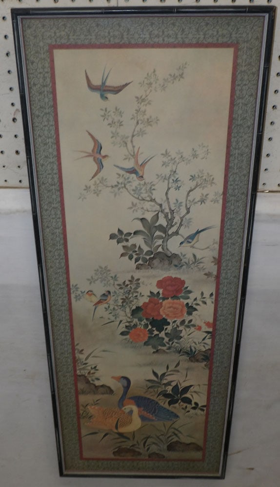 Oriental Bird Print in Faux Bamboo Frame (1 of 4)