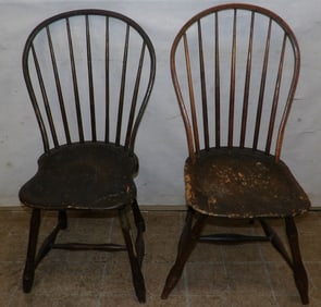 Two 19th Century New England Windsor Side Chairs