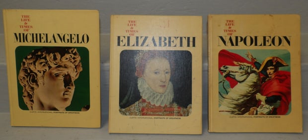 Three Life & Times Books of Napoleon, Elizabeth, & Michelangelo