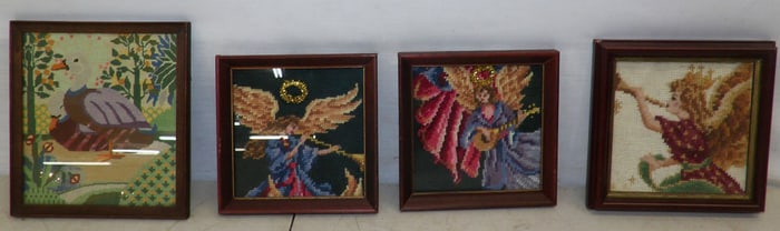 Four Framed Angel Needleworks