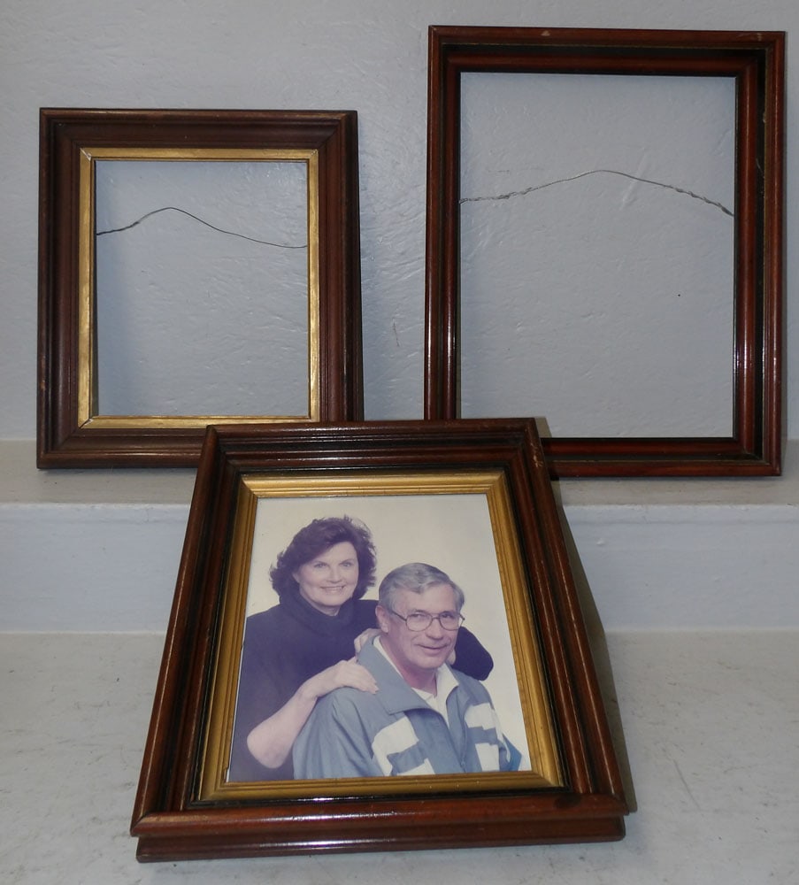 Three Antique Walnut Shadowbox Frames (1 of 3)