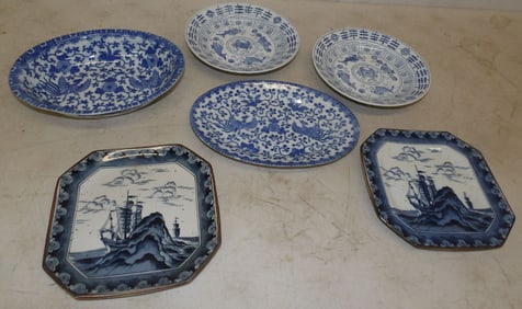Lot of Blue & White Oriental Porcelain