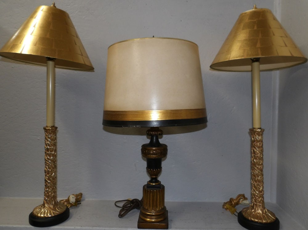 Three Gilded Decorative Lamps (1 of 7)