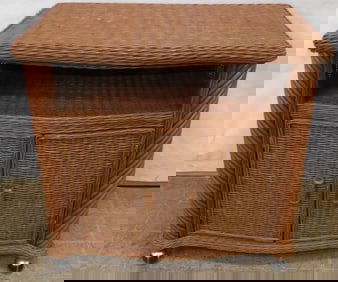 Wicker Two Door Cabinet