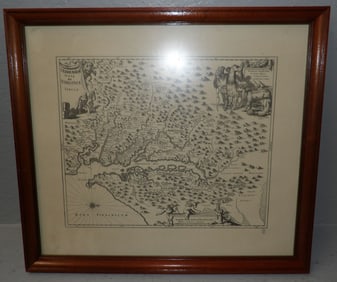Framed Map Print of Virginia