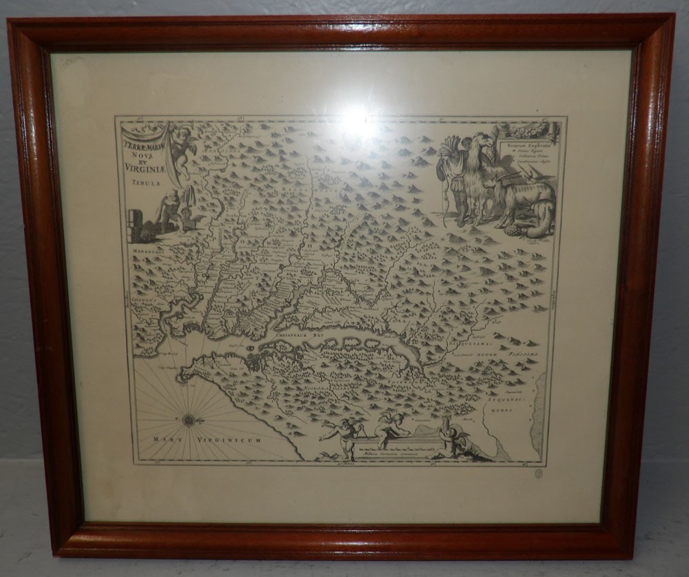 Framed Map Print of Virginia (1 of 3)