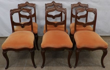 Set of Six Antique Mahogany Victorian Dining Chairs