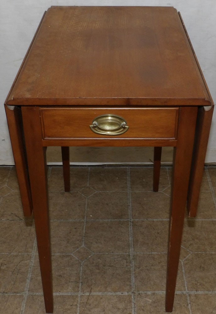 Mahogany Drop Leaf Table with Drawer (1 of 4)