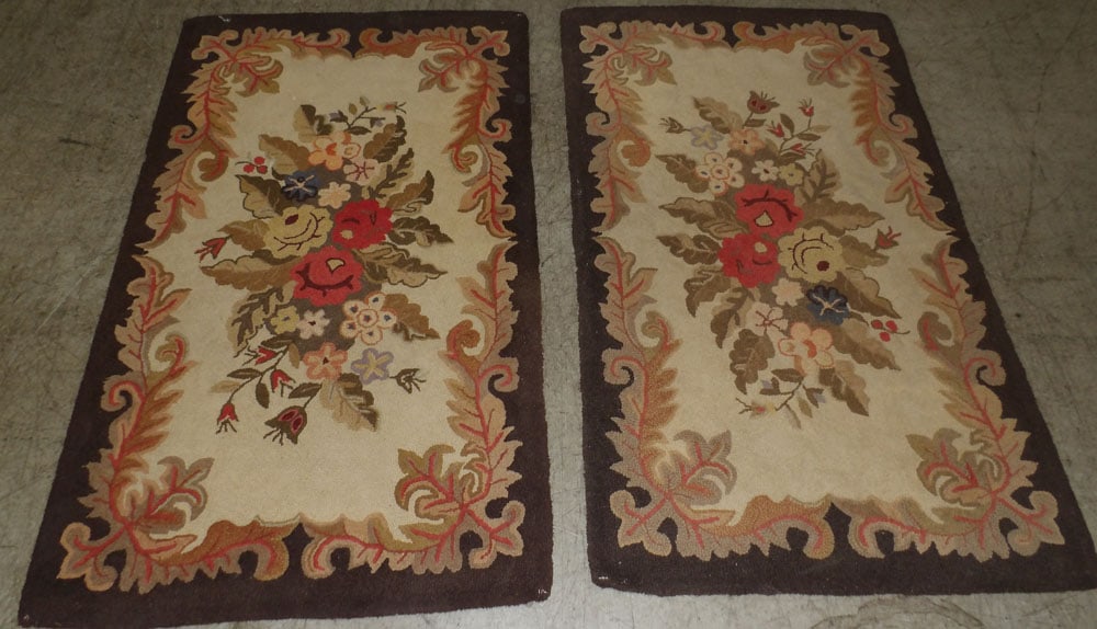 (2) 5' x 3' Antique Hook Rugs (1 of 4)