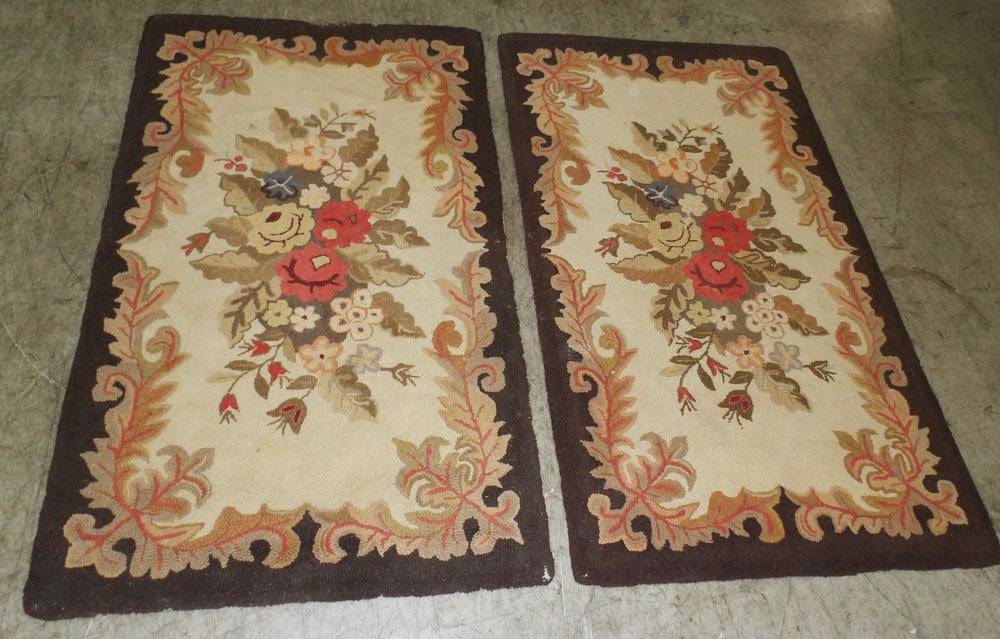 (2) 5' x 3' Antique Hook Rugs (1 of 4)