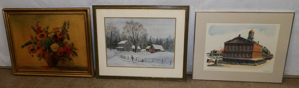 Two Framed Prints & Framed Watercolor (1 of 7)