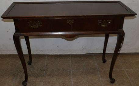 Mahogany Queen Anne One Drawer Console