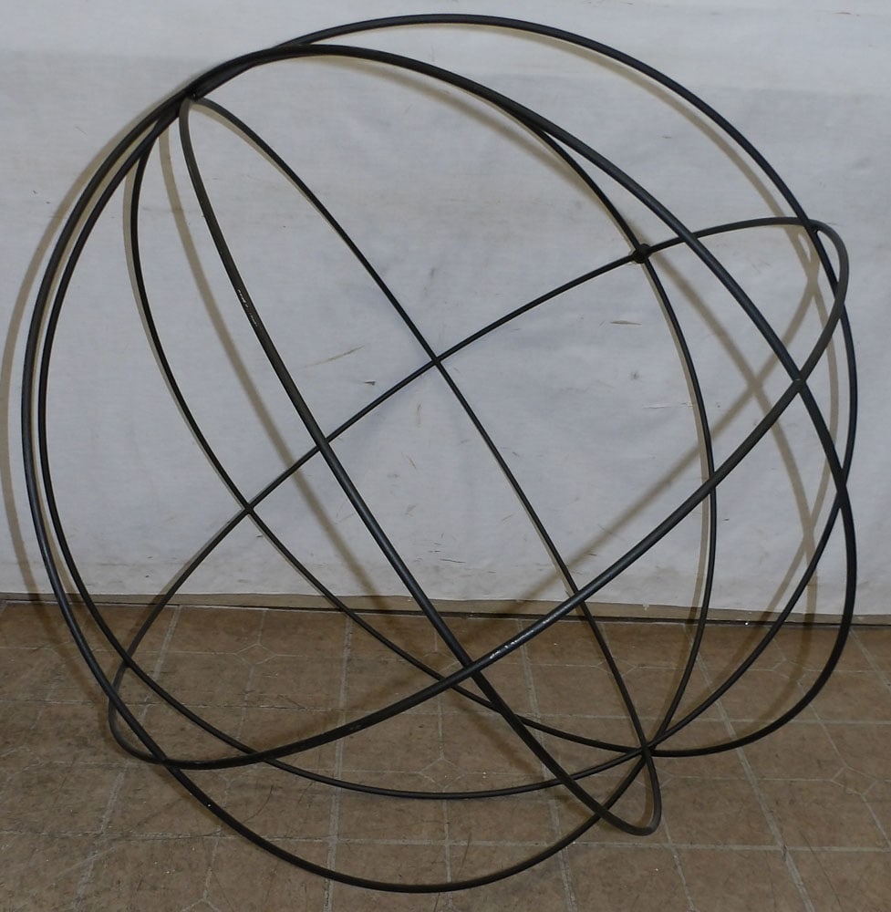 Painted Wrought Iron Sphere (1 of 3)