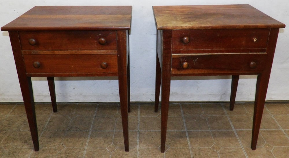Pair of Cherry Two Drawer Stands (1 of 7)