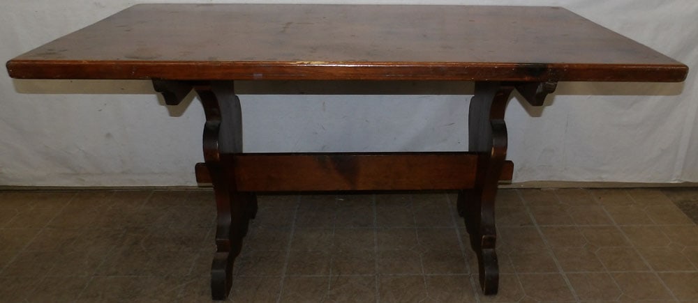 Pine Trestle Dining Table (1 of 3)