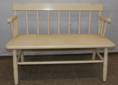 Painted Wood Bench