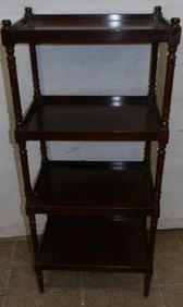 Mahogany Four Tier Dumbwaiter