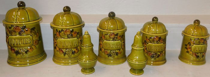 Painted Porcelain Canister Set