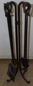Set of Wrought Iron Fire Tools