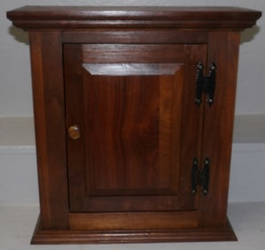 Walnut Bench Made Hanging Cabinet