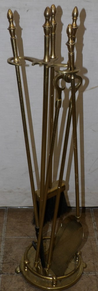 Set of Brass Fire tools (1 of 4)
