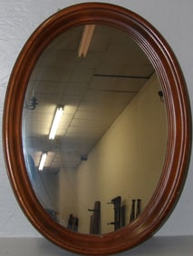 Cherry Oval Framed Mirror