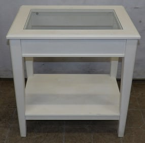 Painted Glass Top Stand