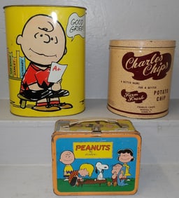 Three Painted Tin Advertising Items