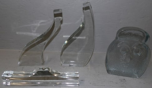 Three Glass Decorative Items