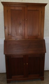 Pine Two Piece Secretary