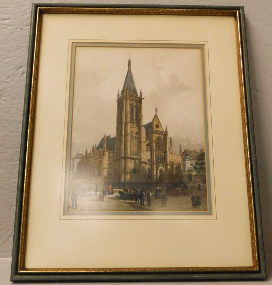 Framed Hand Colored Engraving (1 of 3)