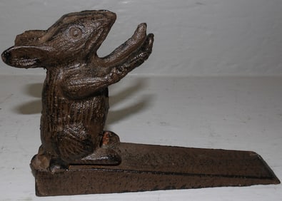 Painted Cast Iron Mouse Door Stop